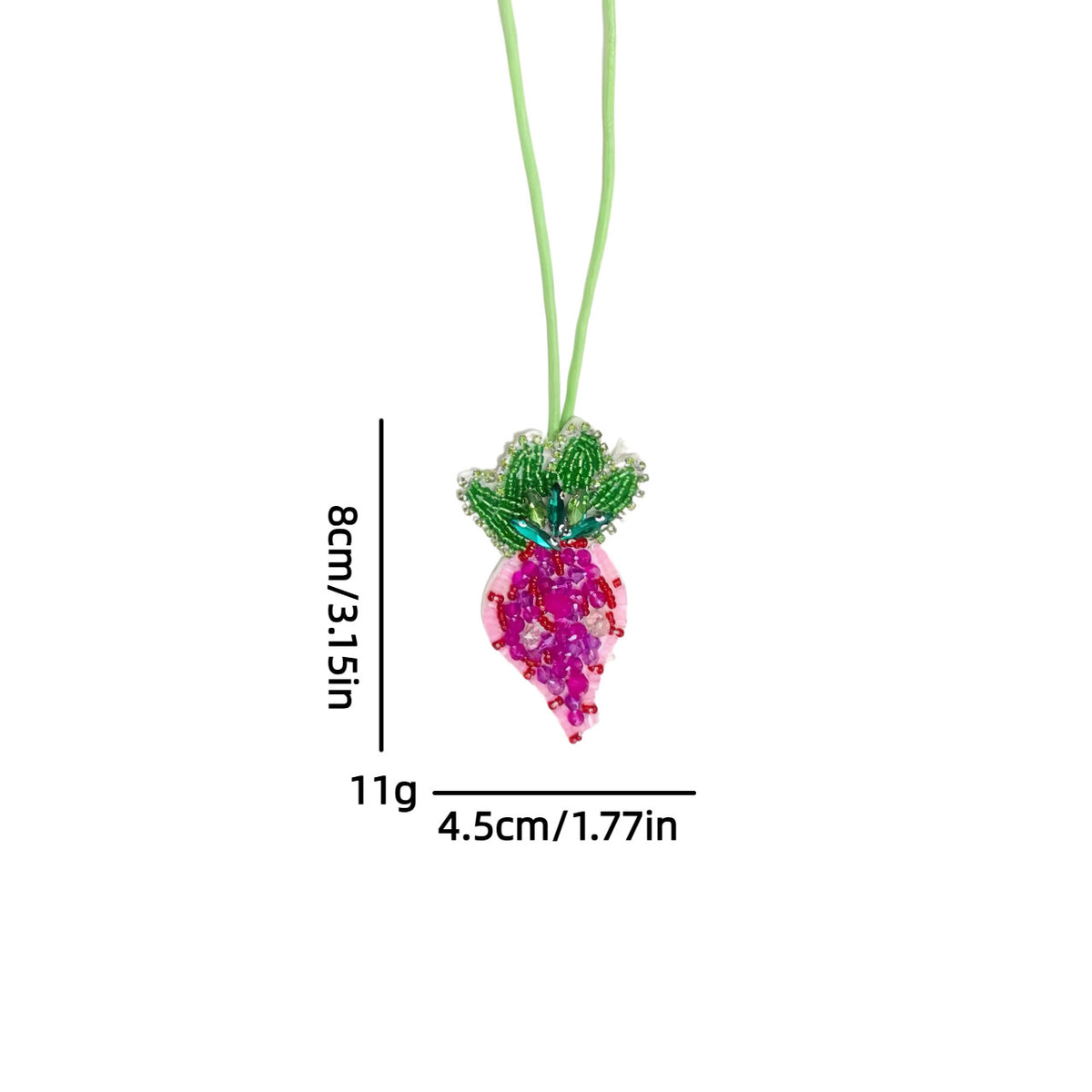Fresh Handmade Beads Cherry Pendant Bag Charm 6W10BBC801