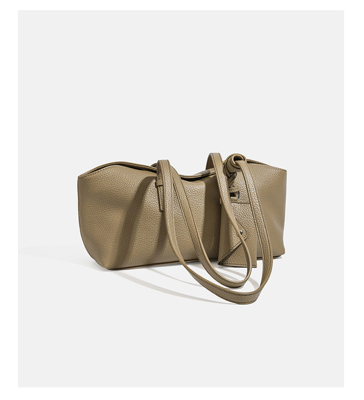 Minimalist Solid Color PU Leather Boston Bag 6W10BBG2406