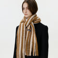 Stylish Color Block Striped Tassel Scarf 6W6NSW294