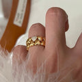 Vintage Double Lyered Heart Rh - DippedShop Wholesale - #4339