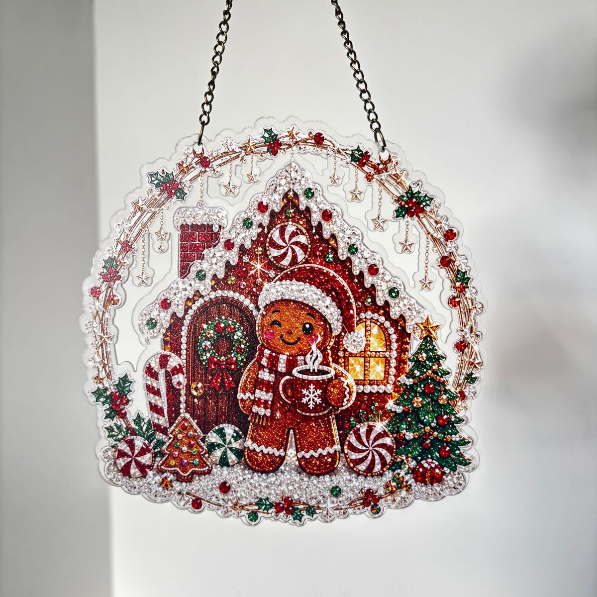 Sparkly Christmas Tree Diamond Painting Suncatcher 6H7HLS144