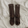 Heart Embroidered Cotton Socks - DippedShop Wholesale - #4147