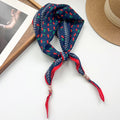 Vintage Flower Print Beaded Triangle Scarf MK2BW6W6NSI01