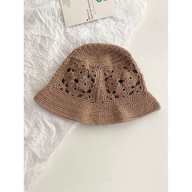 Vintage Crochet Floral Bucket Hat - DippedShop Wholesale - #1427