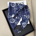 Floral Print Silk Scarf - DippedShop Wholesale - #7427