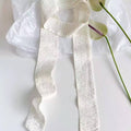 Retro Polka Dots Narrow Lightweight Silk Scarf MK2BLW6W6NSI62