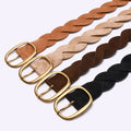 Vintage Twist Weave Suede Wide Waist Belt 6W6JBT217