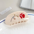 Creamy Rose Acetate Hair Claw Clip MK2PPM6W6HCP338