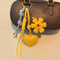 Sweet Heart Floral Pendant Keychain Bag Charm 6W10BBC376