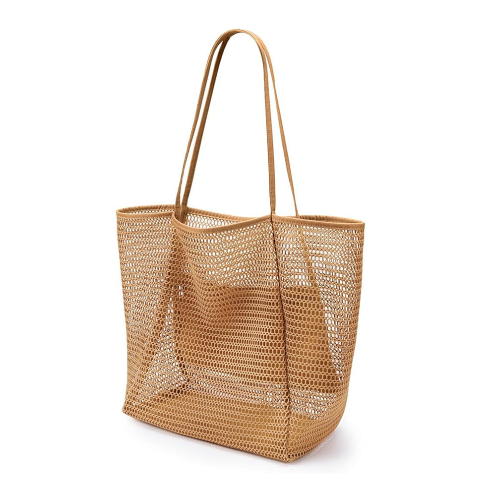 Trendy Hollow Out Mesh Beach Shoulder Bag 8BW6BOB81L