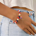 Gold Plated Irregular Beaded Chain Bracelets Set 8ZA6JBR135T