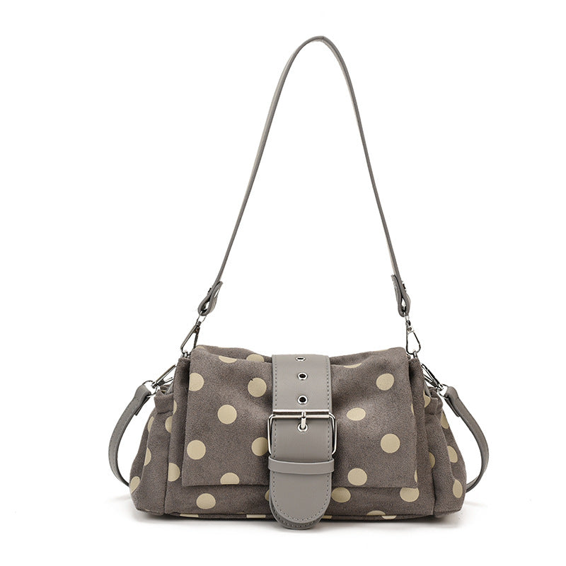 Stylish Polka Dot Canvas Shoulder Bag 6W10BBG1853