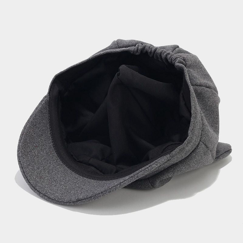 Cute Cat Ears Solid Color Warm Newsboy Hat 6W6HAT528