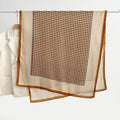 Color Block Plaid Silk Scarf - DippedShop Wholesale - #8803