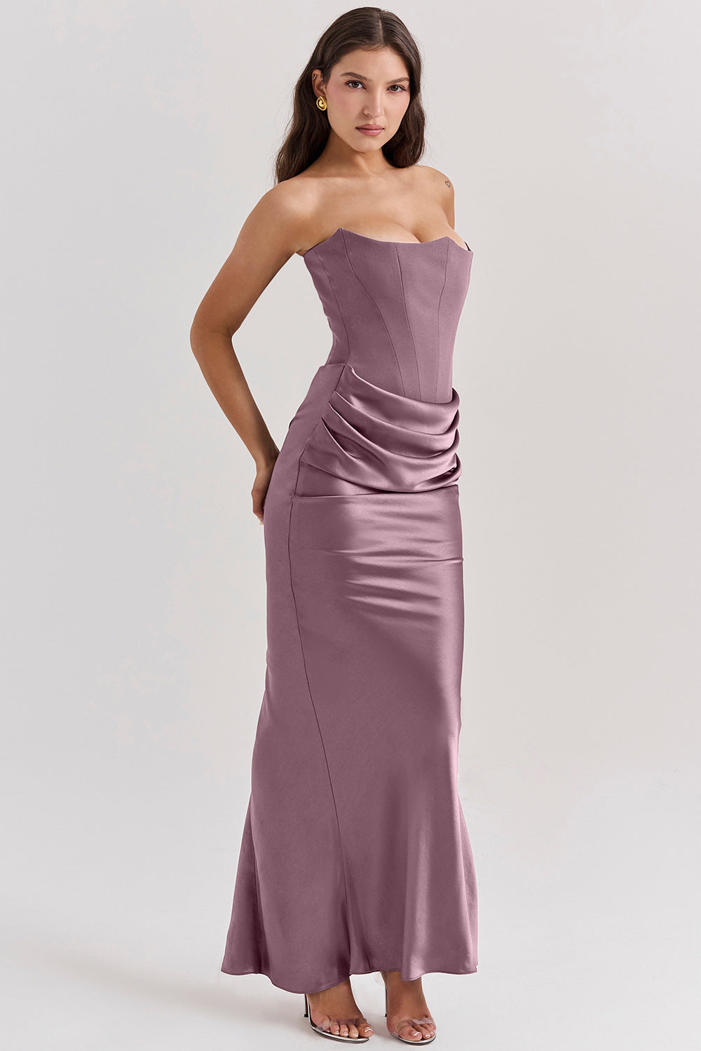 Sexy Strapless Fishtail Maxi Dress - DippedShop Wholesale - #2067