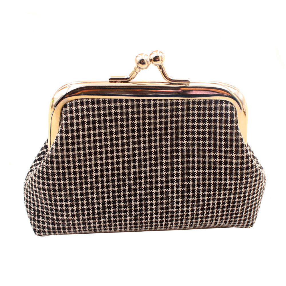Cute Mini Plaid Coin Purse Wal - DippedShop Wholesale - #0195