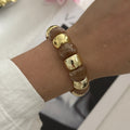 Dopamine Color Block Resin Beaded Stretch Bracelet 6W6JBR610