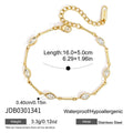 Simple Gola Plated Cubic Zirconia Chain Bracelet 6W6JBR461