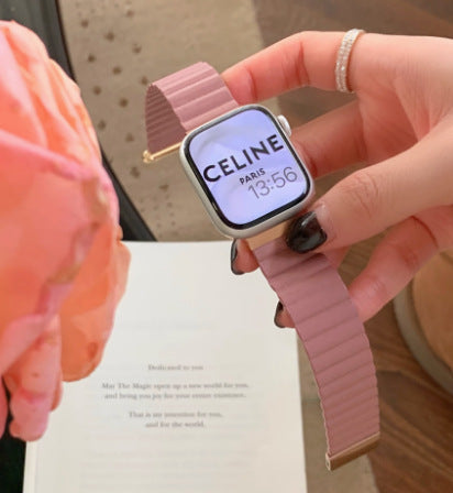 Litchi Texture PU Leather Magnetic Watch Band 6W6JWA133