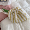 Solid Color Pleated Shoulder Bag - DippedShop Wholesale - #4963