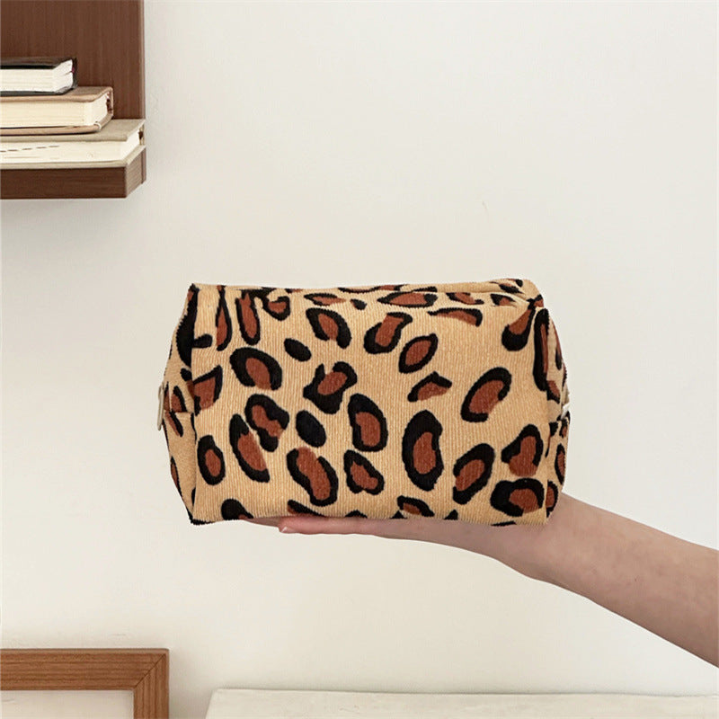 Vintage Leopard Pattern Lightweight Makeup Bag MK2BW6S10BOB67
