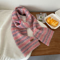 Fair Isle Knit Scarf - DippedShop Wholesale - #9475