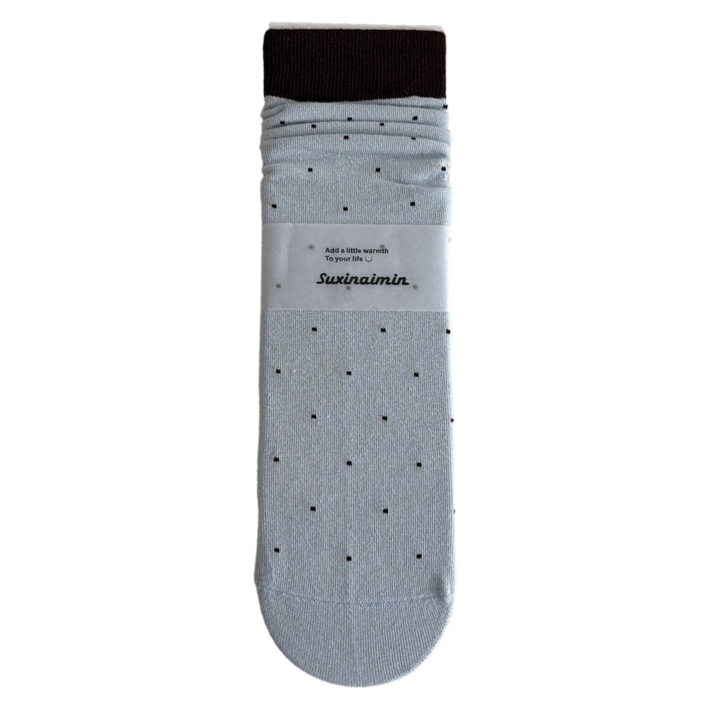 Slouchy Polka Dot Socks - DippedShop Wholesale - #2387