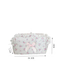 Lace Trim Floral Cosmetic Bag - DippedShop Wholesale - #0227