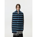 Stylish Color Block Striped Tassel Scarf 6W6NSW302