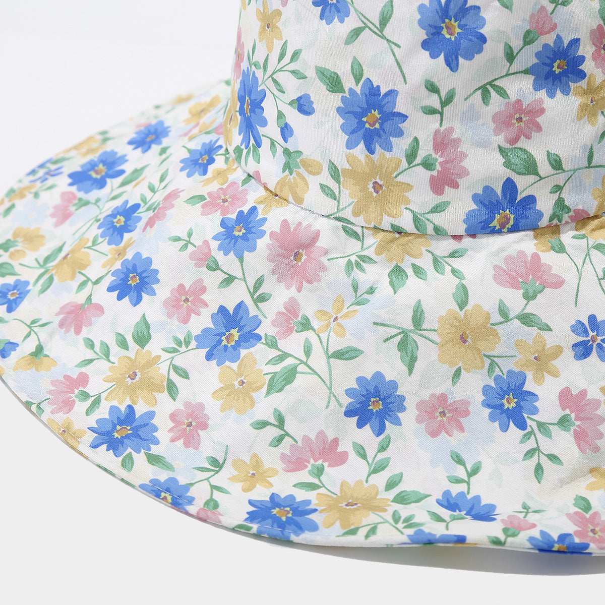 Fashion Floral Print Wide Brim Bucket Hat MK2BW6W6HAT107