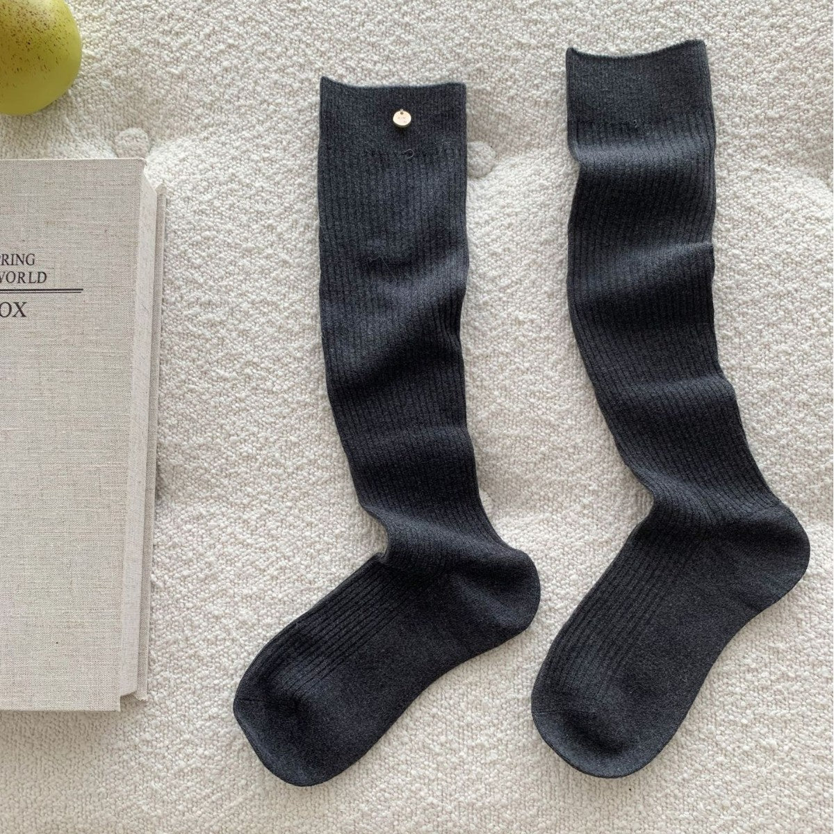 Rib Knit Long Socks - DippedShop Wholesale - #6259