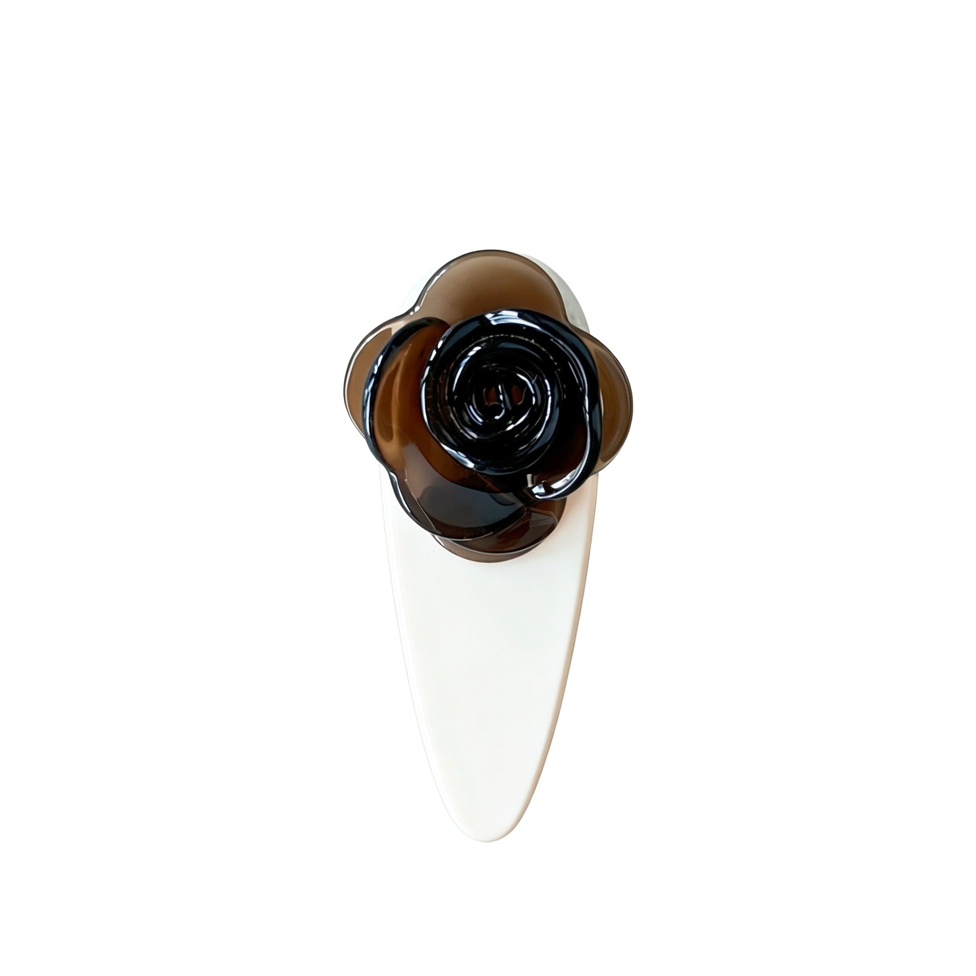 Vintage 3D Rose Flower Acetate Hair Clip 8AS6HCP313T