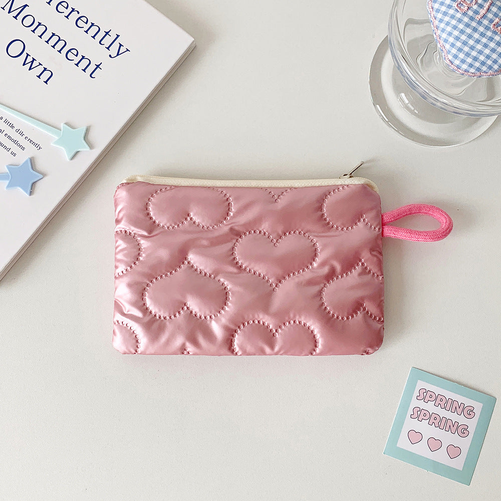 Stylish Bowknot Embossed Portable Makeup Bag MK2BW6S10BOB71