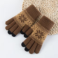 Flower Jacquard Knit Gloves - DippedShop Wholesale - #4643