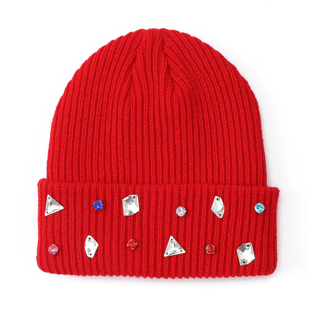 Rhinestone Knit Beanie - DippedShop Wholesale - #6179