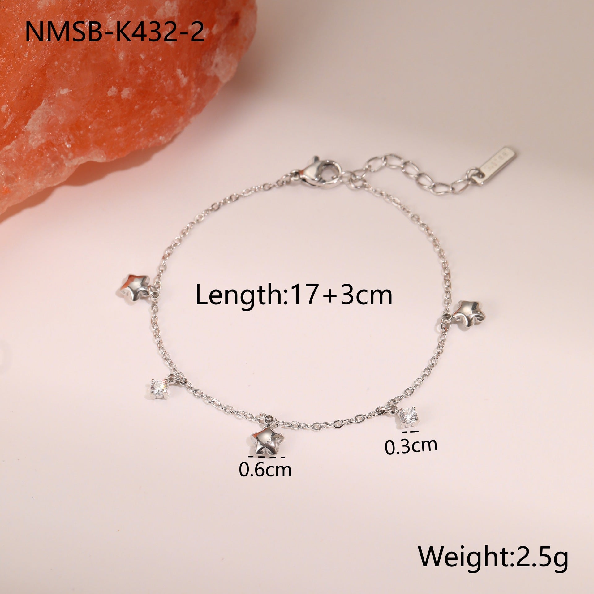 Delicate Gold-Tone Zircon Star - DippedShop Wholesale - #9155