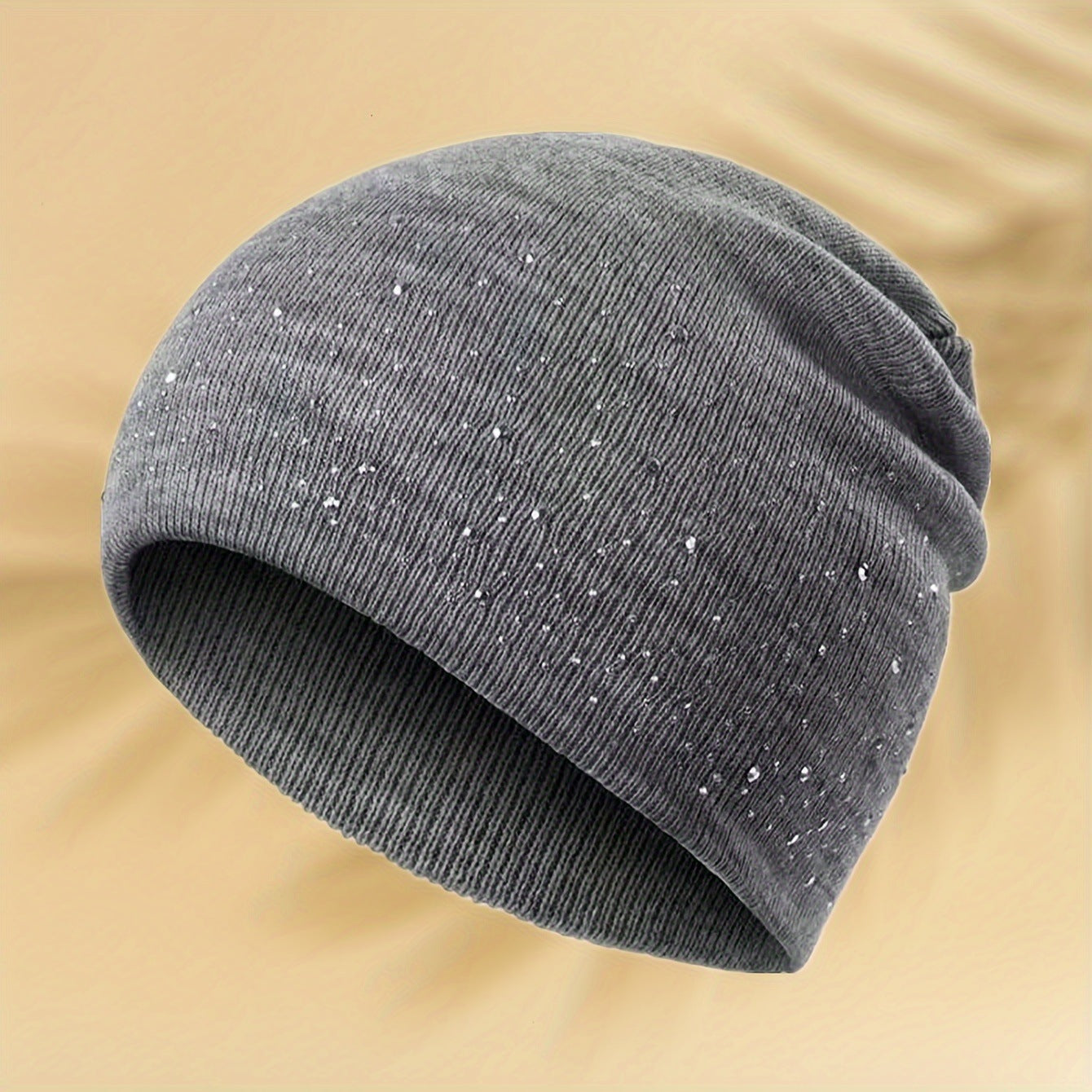 Stylish Rhinestones Angora Knit Beanie 6W6HAT671