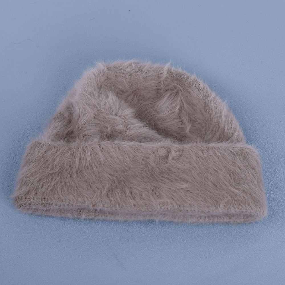 Cute Angora Soft Fuzzy Cuffed Knit Beanie 6W6HAT695