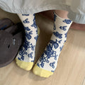 Floral Embossed Slouch Socks - DippedShop Wholesale - #2419