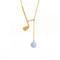 Sporty Style Tennis Racket Ball Charm Necklace 6W6JNC415L