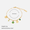 Stylish Gold Plated Heart Floral Pendant Bracelets 6W6JNC636