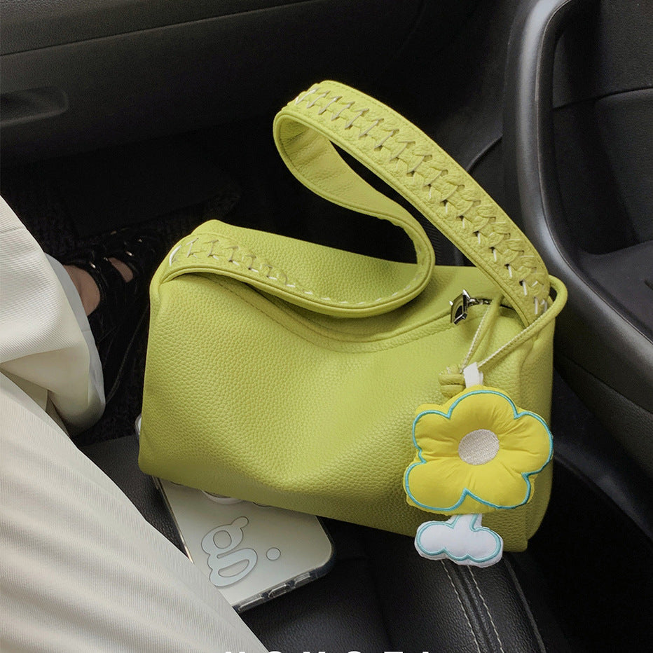 Simple Solid Color PU Handbag 6S10BBG1548