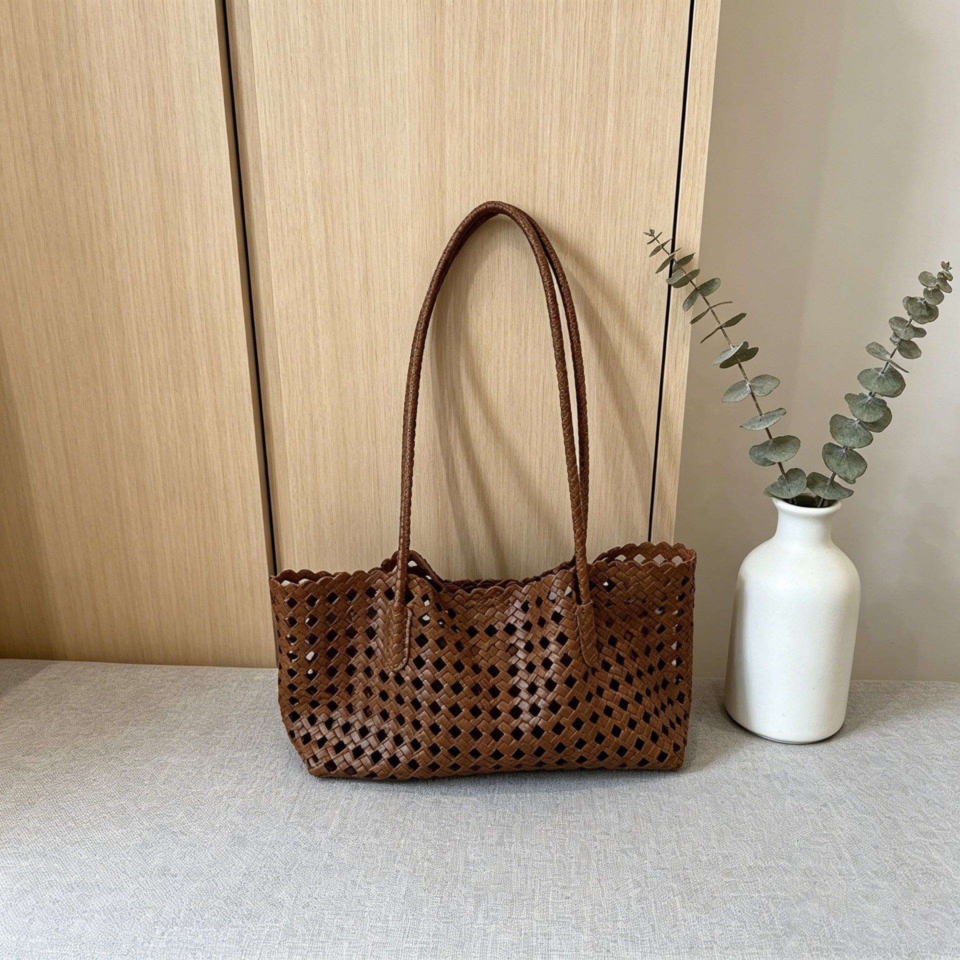 Woven Hollow Out Tote Bag - DippedShop Wholesale - #7027