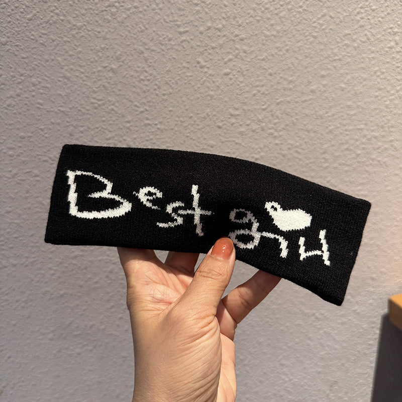 Casual Letter Print Stretch Headband - DippedShop Wholesale - #2899