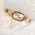 Trendy Oval Quartz Irregular Chain Bnagle Watch MK2SSAS6W6JWA13