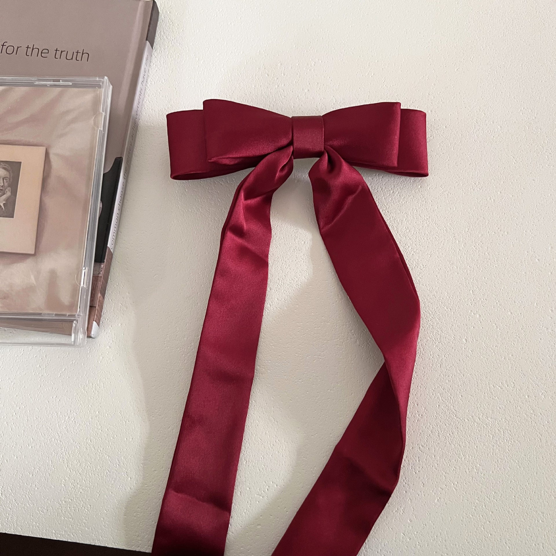 Sweet Solid Color Satin 3D Bowknot Hair Clips 6W6HCP1230