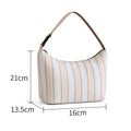 Simple Striped Color Block Large Capacity Handbag 6W10BBG2392