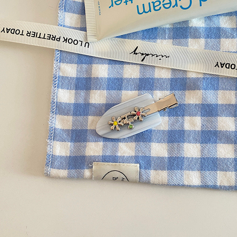Blue Plaid Hair Clip - DippedShop Wholesale - #8323