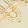 Gold Plated Layered Necklace - DippedShop Wholesale - #7411