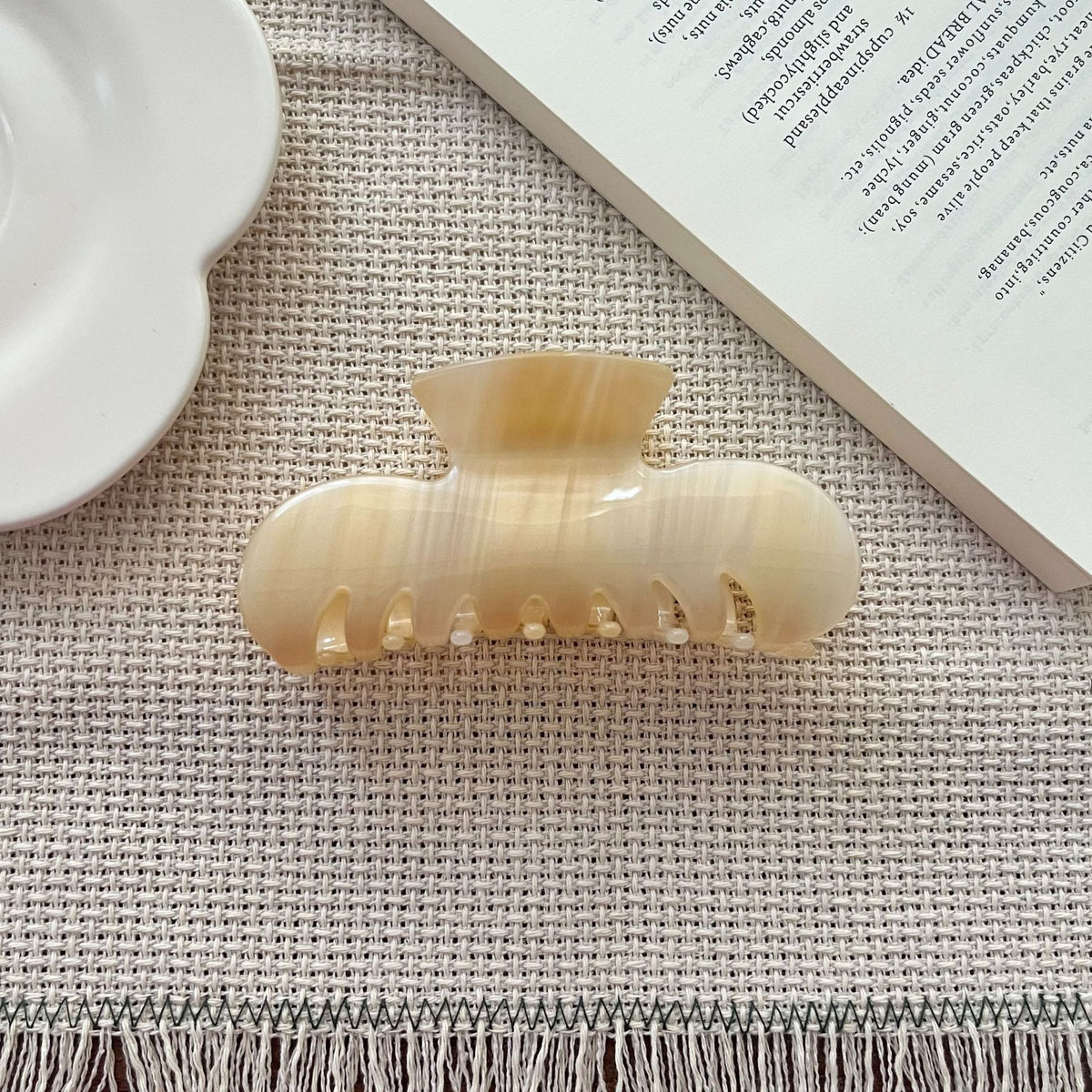 French Style Marble Texture Acetate Hair Claw 6W6HCP1633